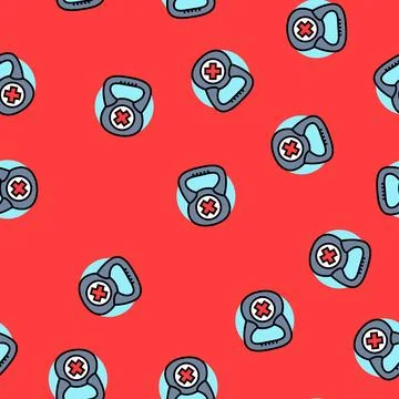 Physical inactivity obesity overweight vector seamless pattern Stock Illustration