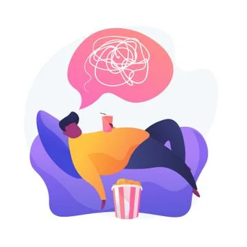 Physical inactivity vector concept metaphor Stock Illustration