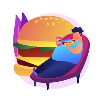 Physical inactivity vector concept metaphor Illustrazione stock