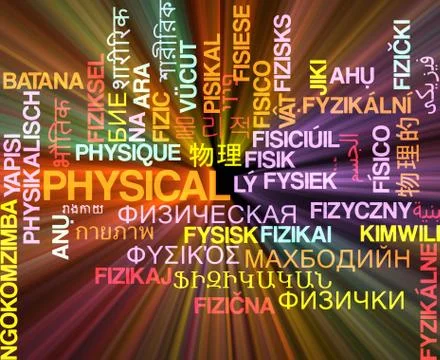 Physical multilanguage wordcloud background concept glowing イラスト素材