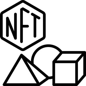 Physical object icon, NFT related vector illustration 스톡 일러스트