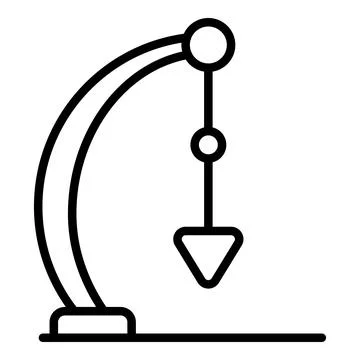 Physical pendulum icon outline vector. Swing energy Stock Illustration