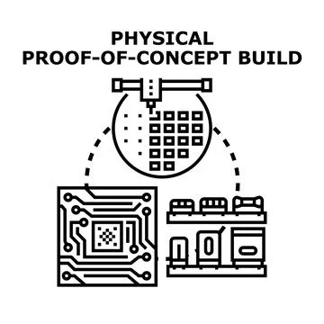 Physical proof of concept build electronic engineering development 库存插图