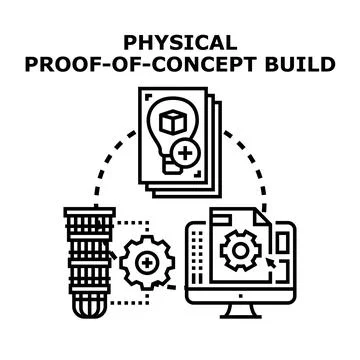 Physical proof of concept build vector icon illustrating development Stockillustratie
