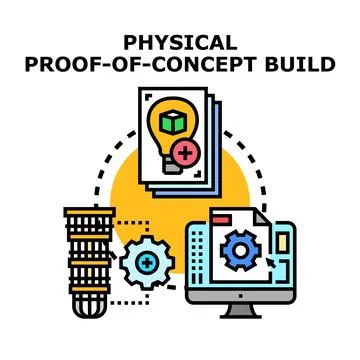 Physical proof of concept build vector icon illustrating development Stockillustratie