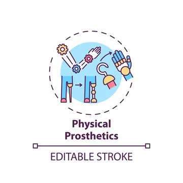 Physical prosthetics concept icon Illustrazione stock