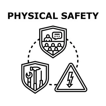 Physical safety components including industrial and social aspects Stock Illustration