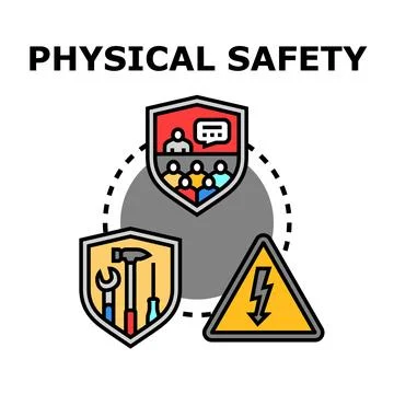 Physical safety components including industrial and social aspects Stock Illustration
