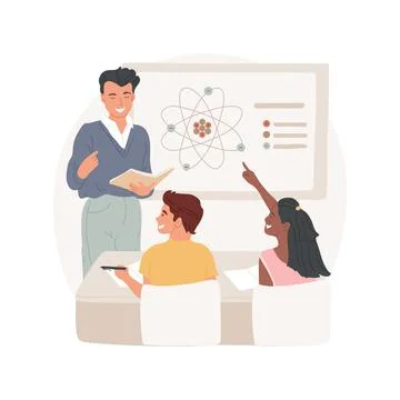 Physical science isolated cartoon vector illustration. Stock Illustration