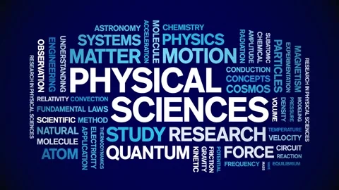 Physical Sciences animated word cloud,animation kinetic typography loop. Stock Footage 328931177