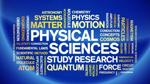 Physical Sciences animated word cloud,animation kinetic typography loop. Video stock 328932372