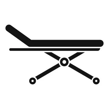 Physical therapist bed icon simple vector. Doctor therapy Illustrazione stock