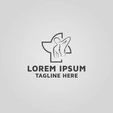 Physical therapy clinic vector logo design. Stock Illustration