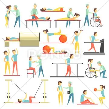 Physical Therapy Infographic Illustration Stock Illustration