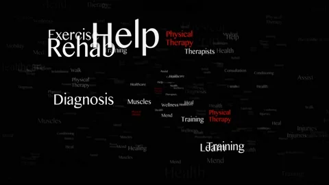 PHYSICAL THERAPY Keywords Animation, Background, Loop Video stock 149258687