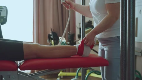Physical therapy, physical therapy after injury Stock Footage 305631101