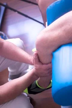Physical therapy physiotherapy Stock Photos