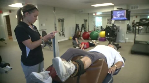 Physical Therapy Session (1) Stock Footage 8568645