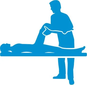 Physical therapy silhouette Illustrazione stock