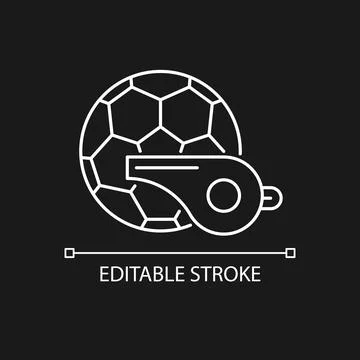 Physical training white linear icon for dark theme Stock Illustration