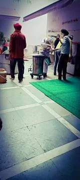 Physically challenged an old man Stock Photos