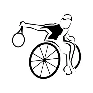 Physically Disabled Player Stock Illustration