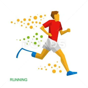 Athletic sprinter icon Royalty Free Vector Image