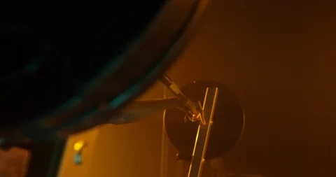 Physically fit man doing exercise barbell squat in the gym Stock Footage 116359421