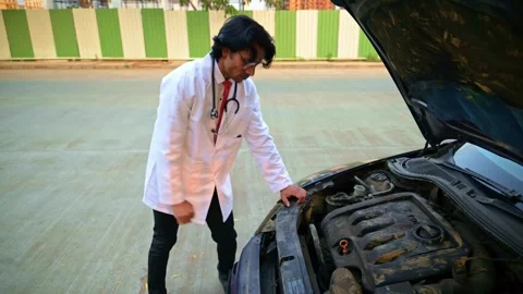 Physician car not starting Stock Footage 278022810