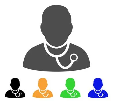 Physician Flat Icon Stock Illustration