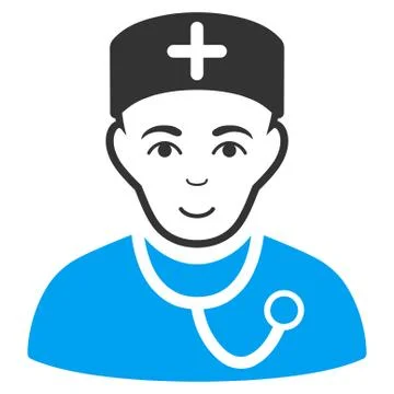 Physician Flat Icon Stock Illustration