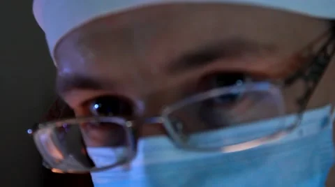 Physician in glasses. to do the surgery Stock Footage 47565443