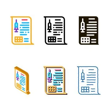 Physician injection appointments variants icon vector outline イラスト素材