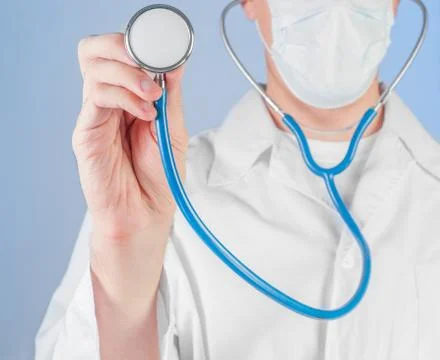 Physician listens Stock Photos