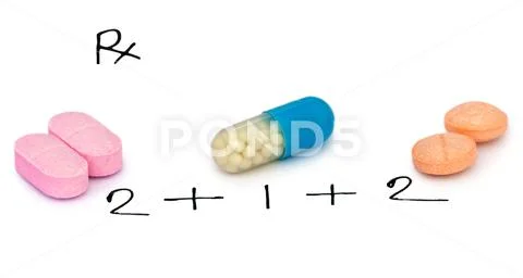 Physician Prescription with medicine Stock Photos