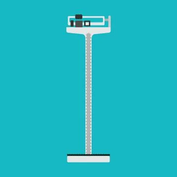 Physician scale vector icon care. Doctor medical diet active exercise fit. Ca Illustration