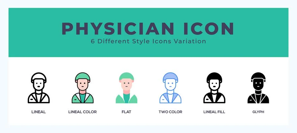 Physician set of vector icon. For web. and mobile app Stock Illustration