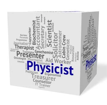 Physicist Job Means Lab Technician And Analyst Stock Illustration