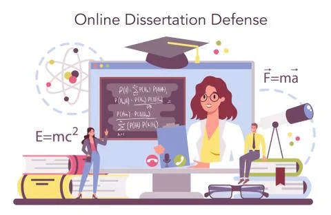 Physicist online service or platform. Scientist explore electricity, Stock Illustration