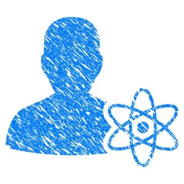 Physicist Science Grunge Icon Stock Illustration