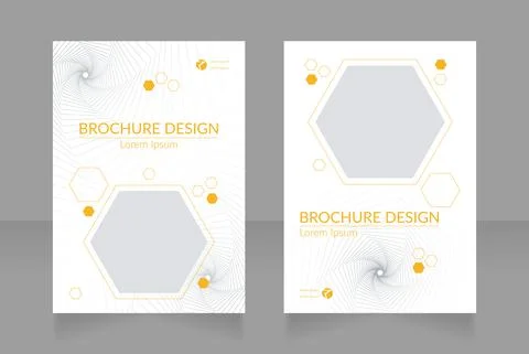 Physics and natural science blank brochure design Stock Illustration