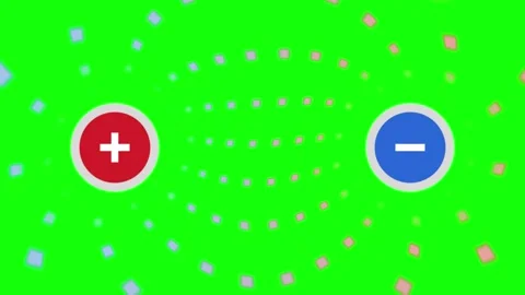 Physics animation showing magnetic attraction between positive and negative Vidéo 338403094