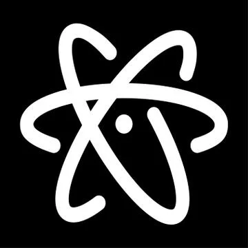 Physics atom icon. Simple illustration element with education concept. Perfec Stock Illustration