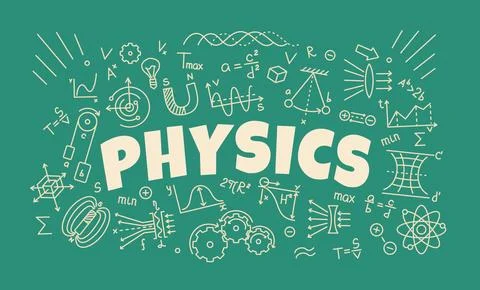 Physics background with formulas and symbols Stock Illustration