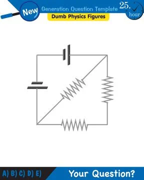 Physics, basic electric circuits, next generation question template, eps Stock Illustration