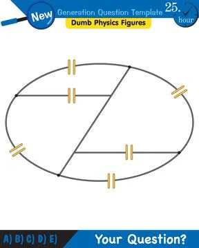 Physics, basic electric circuits, next generation question template, eps Stock Illustration