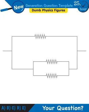 Physics, basic electric circuits, next generation question template, eps Stock Illustration