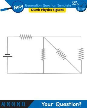 Physics, basic electric circuits, next generation question template, eps Stock Illustration