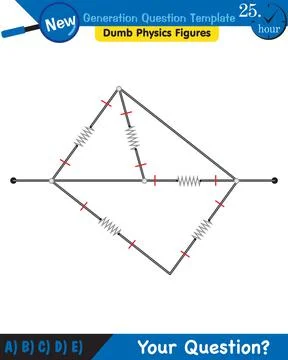 Physics, basic electric circuits, next generation question template, eps Stock Illustration