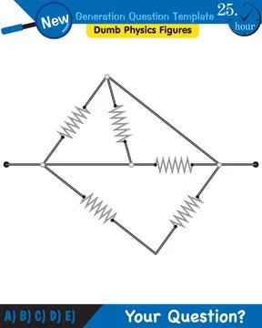 Physics, basic electric circuits, next generation question template, eps Stock Illustration